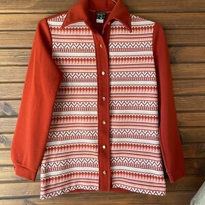 Retro 70s Stage 7 Patterned Button-Up Jacket